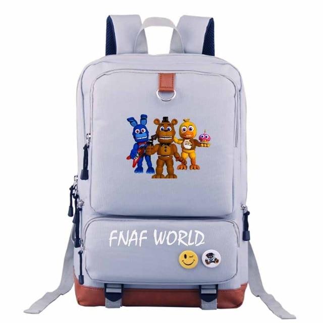2023 FNAF Freddy Backpack Black Anime Backpacks Kids Boys Girls School Bag  Travel Laptop Daypack Schoolbag