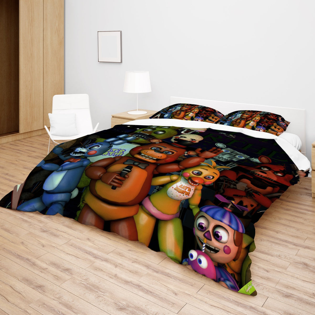 FNaF Bedding Set Quilt Set Freddy Funtime Foxy Sister Location Bed Set