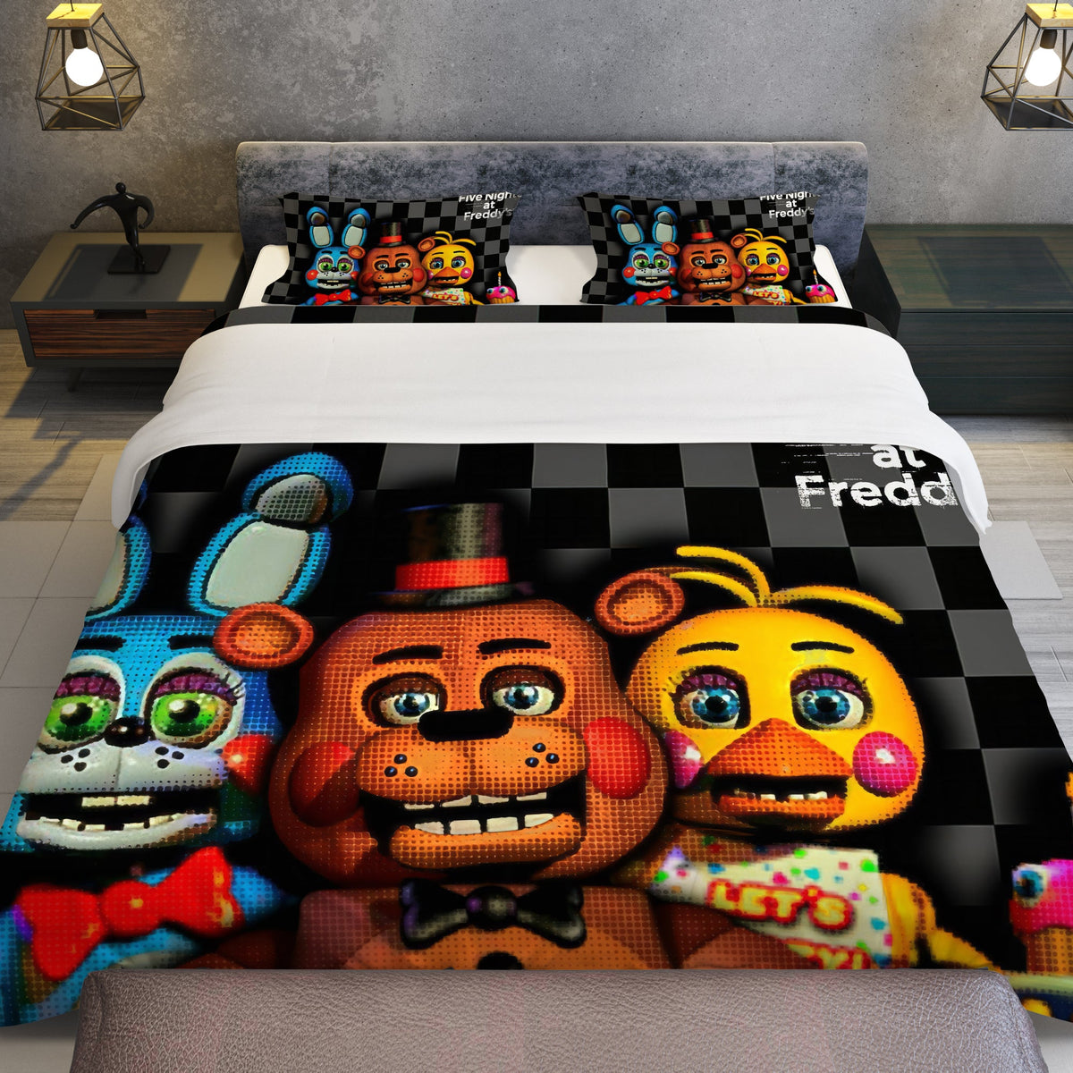 3D Five Nights at Freddy's Duvet/Quilt/Cover FNAF Bedding Set King  PillowCase F6 