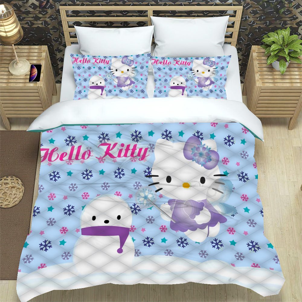 Hello Kitty Cotton Bedding Set - Include copripiumino, lenzuolo e