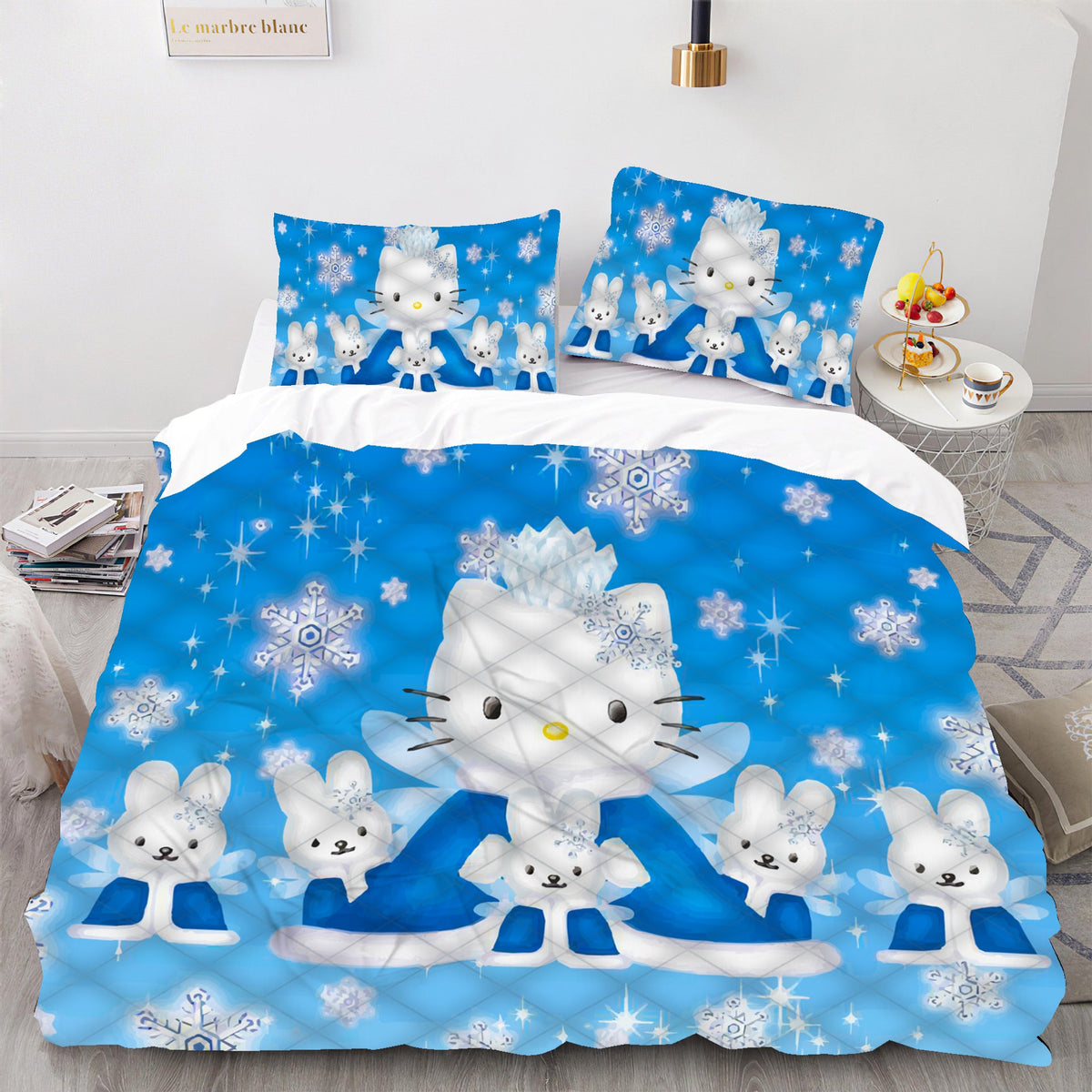 Hello Kitty Bed Set Hello Kitty And Friends Princess Bedding Cute Bedding  Set Cartoon Bed Cotton Comforters LS22838