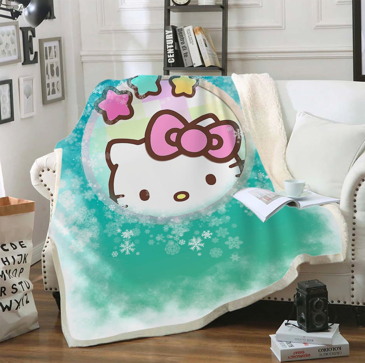 Hello Kitty Blanket Sherpa Blanket Bedspreads SB10