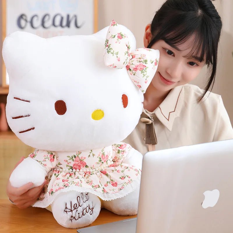 Sanrio Plush Big Size Lovely Flower Hello Kitty Peluche Plush Kawaii T