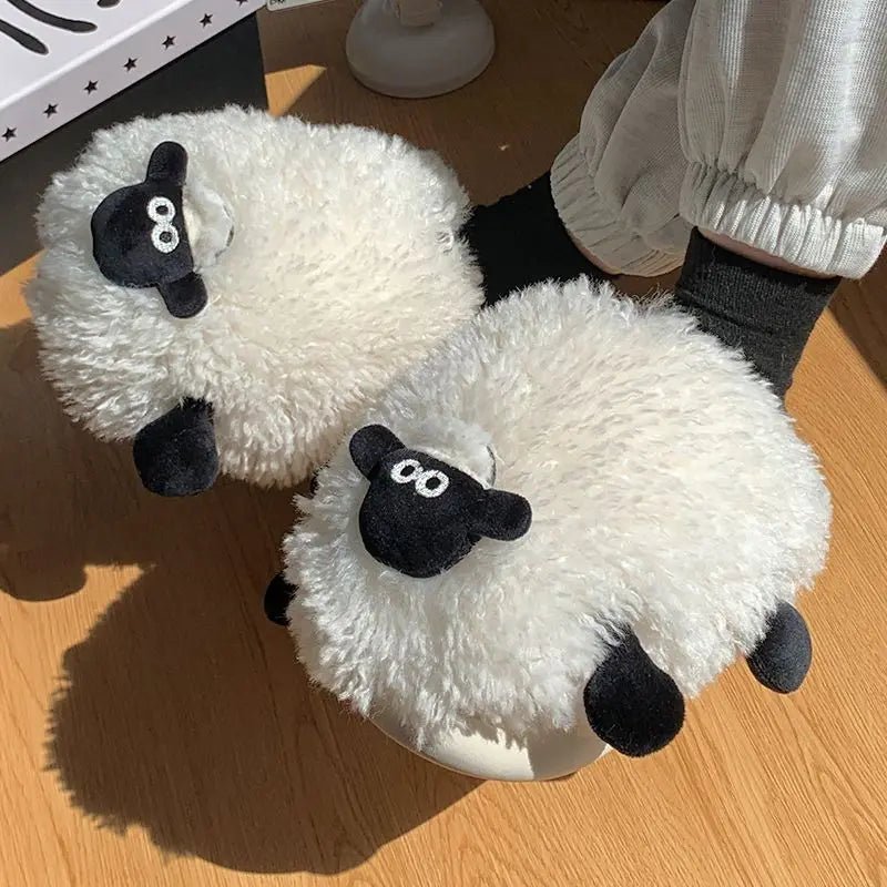 Sheep Slippers Creative and Cute Cartoon Animal Cotton Shoes