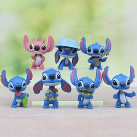 10 - Piece Lilo & Stitch Angel Action Figure Set - Cartoon Anime Desktop Ornament Collection - Lusy Store LLC