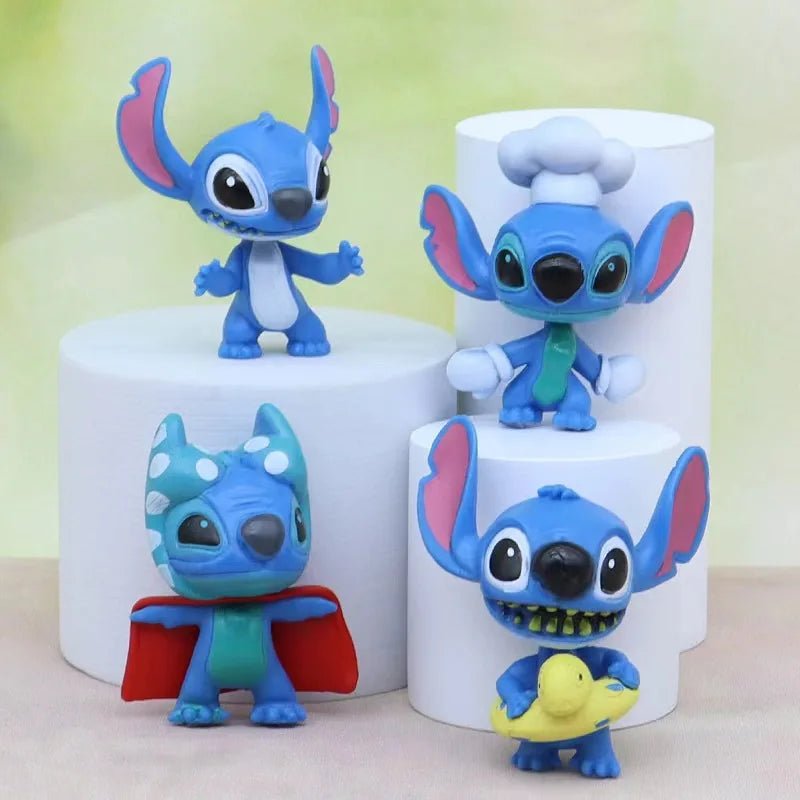 10 - Piece Lilo & Stitch Angel Action Figure Set - Cartoon Anime Desktop Ornament Collection - Lusy Store LLC