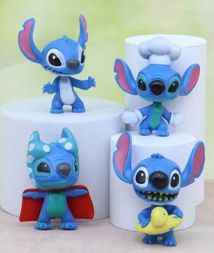 10 - Piece Lilo & Stitch Angel Action Figure Set - Cartoon Anime Desktop Ornament Collection - Lusy Store LLC