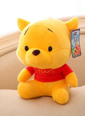 10cm Disney Stuffed Animals Plush Toys Doll Kids Action Toy Stitch Winnie The Pooh Piglet Anime Kawaii Pendants Boys Girls Gifts