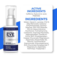 Retinol Eye Cream for Puffiness and Bags Under Eyes Hyaluronic Acid Peptide - Lusy Store LLC 