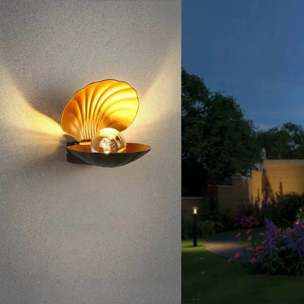 Exterior LED Wall Lamp With Seashell Inspired Design - Lusy Store LLC 