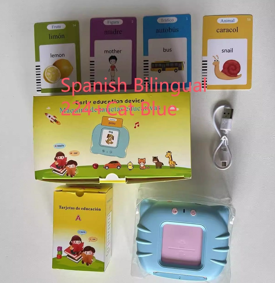 Smart English Learning Card for Kids - Interactive Early Education Tool with 224 Audiobooks