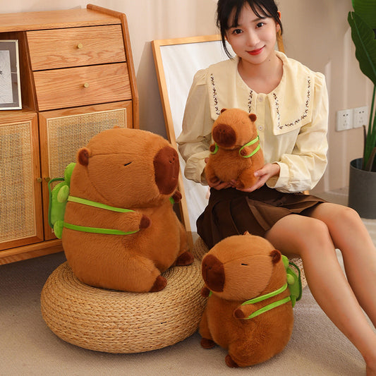 Capibara Buddha Style Stuffed Capybara Doll for Teens