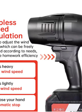 1000W Handheld Turbo Fan Air Blower, Stepless Speed, 500g Thrust, Compatible with Makita Battery