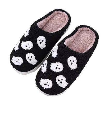 Halloween Ghost Plush Slippers - Lusy Store LLC 