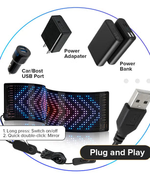 LED Matrix Pixel Panel Bluetooth - Lusy Store LLC 