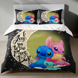 Stitch Bed Set - Lilo and Stitch Bedding Set/Quilt Set - Angel and Stitch - Linen Duvet Cover and Pillowcase