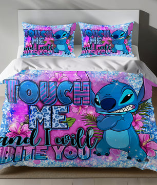 Stitch Bed Set - Lilo and Stitch Bedding Set/Quilt Set - Fun With Stitch - Linen Duvet Cover and Pillowcase