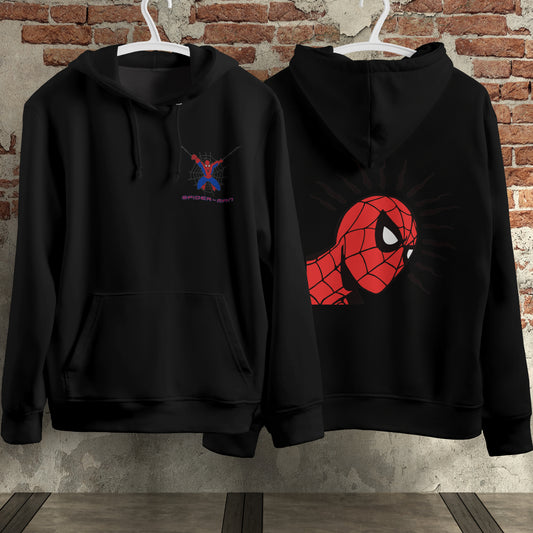 Spider Man Hoodie Casual Clothes Black White Khaki Hoodie Long Sleeve Hooded Pullover Personality Streetwear