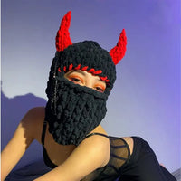 Halloween Knitted Balaclava Hat - Lusy Store LLC 