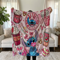 Stitch Blanket Cozy and Soft Throw Blankets Bed Sofa Gift For Pets Friends and Family