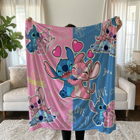 Stitch Blanket Cozy and Soft Throw Blankets Bed Sofa Gift For Pets Friends and Family