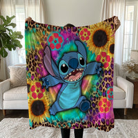 Stitch Blanket Cozy and Soft Throw Blankets Bed Sofa Gift For Pets Friends and Family