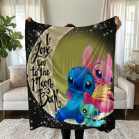 Stitch Blanket Cozy and Soft Throw Blankets Bed Sofa Gift For Pets Friends and Family