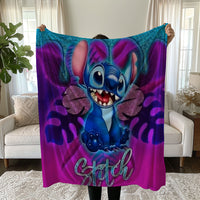 Stitch Blanket Cozy and Soft Throw Blankets Bed Sofa Gift For Pets Friends and Family