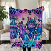 Stitch Blanket Cozy and Soft Throw Blankets Bed Sofa Gift For Pets Friends and Family