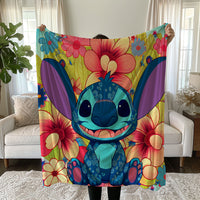 Stitch Blanket Cozy and Soft Throw Blankets Bed Sofa Gift For Pets Friends and Family