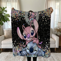 Stitch Blanket Cozy and Soft Throw Blankets Bed Sofa Gift For Pets Friends and Family