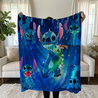 Stitch Blanket Cozy and Soft Throw Blankets Bed Sofa Gift For Pets Friends and Family