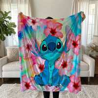 Stitch Blanket Cozy and Soft Throw Blankets Bed Sofa Gift For Pets Friends and Family