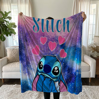 Stitch Blanket Cozy and Soft Throw Blankets Bed Sofa Gift For Pets Friends and Family