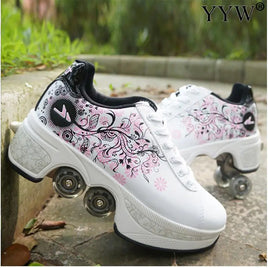 Casual Sneakers Walk Roller Skates