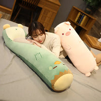 Dinosaur Pig Rabbit Bear Husky Duck Plush Toys Stuffed Soft Long Sleep Pillow Doll Cushion Kids Girls Gift