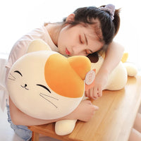 Huggable Kawaii Sleeping Pillow Stuffed Animal Doll Cute Cat Plush Cushion Kids Girl Birthday Gift