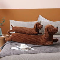 Dachshund Dog Plush Pillow Lifelike Stuffed Throw Cushion for Sofa Chair Home Decoration Long Dog Pillow Gift