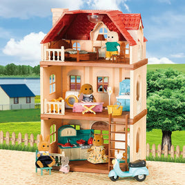 Simulation Kitchen Forest Family Small House Double Three- Story Villa Reindeer Animal Model Furniture Toy Gifts