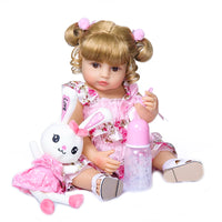 Full Body Soft Silicone Popular Sweet Face Reborn Toddler Baby Girl Doll Birthday Christmas Gift High Quality Doll