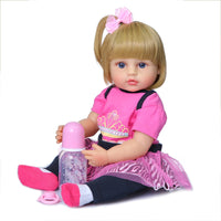 Full Body Soft Silicone Popular Sweet Face Reborn Toddler Baby Girl Doll Birthday Christmas Gift High Quality Doll