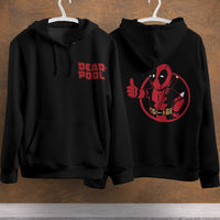 Deadpool Hoodie Casual Clothing Fashion Black Hoodie Cotton Long Sleeve Hooded Pullover Personality Streetwear