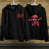 Deadpool Hoodie Casual Clothing Fashion Black Hoodie Cotton Long Sleeve Hooded Pullover Personality Streetwear