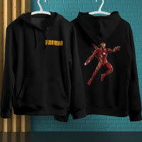 Iron Man Hoodie Streetwear Fashion Black Hooded Pullover Personality Sweatshirt