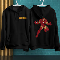 Iron Man Hoodie Streetwear Fashion Black Hooded Pullover Personality Sweatshirt