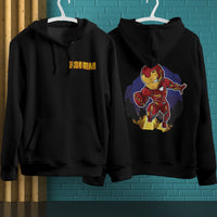 Iron Man Hoodie Streetwear Fashion Black Hooded Pullover Personality Sweatshirt