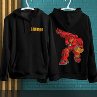 Iron Man Hoodie Streetwear Fashion Black Hooded Pullover Personality Sweatshirt