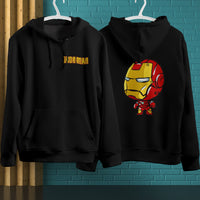 Iron Man Hoodie Streetwear Fashion Black Hooded Pullover Personality Sweatshirt