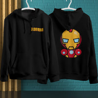 Iron Man Hoodie Streetwear Fashion Black Hooded Pullover Personality Sweatshirt