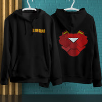 Iron Man Hoodie Streetwear Fashion Black Hooded Pullover Personality Sweatshirt